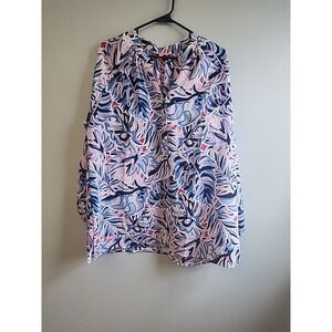 NWT Simply Southern Women's‎ XL Leaf Print Blouse